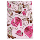 cowgirl pattern style ミディアムペーパーバッグ (裏面)