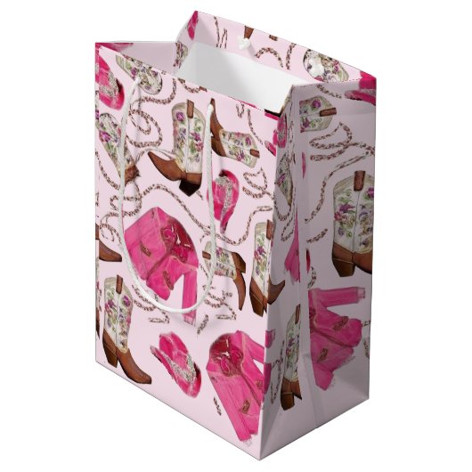 cowgirl pattern style ミディアムペーパーバッグ (裏面アングル)