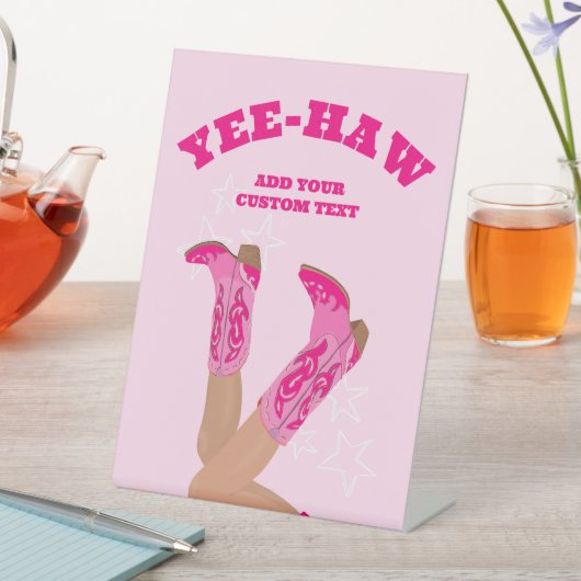 Cowgirl Pink 台座サイン (インサイチュ)