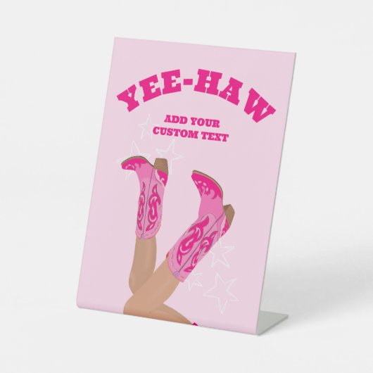 Cowgirl Pink 台座サイン (正面)