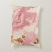 Cowgirl Pink Cream Brown Cowhide  アクセントクッション (裏面(縦))