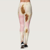 Cowgirl Pink Cream Brown Cowhide  レギンス (裏面)