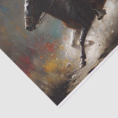 Cowgirl Riding Black Horse Canyon Decoupage  薄葉紙 (詳細)