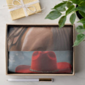 Cowgirl riding into the sunset, Cowboy hat v10 薄葉紙 (ギフト)