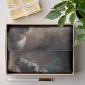 Cowgirl Riding White Horse Sunset Decoupage 薄葉紙 (ギフト)