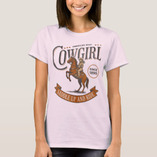 Cowgirl – Saddle Up and Ride | Vintage Western Tシャツ