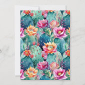 Cowgirl theme baby shower cactus girl 招待状 (裏面)