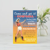 Cowgirl Western Birthday Party Invitations 招待状 (スタンド正面)