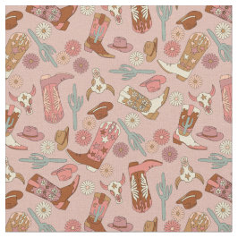 Cowgirl Western Boho Cowboy Boots ファブリック