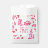 Cowgirl Western First Rodeo Birthday Party  フェイバーバッグ (正面)