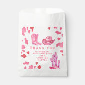 Cowgirl Western First Rodeo Birthday Thank You フェイバーバッグ (正面)