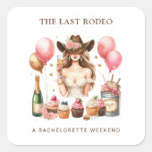 Cowgirl Western Rodeo スクエアシール (正面)