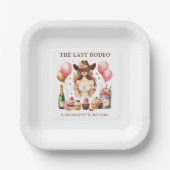 Cowgirl Western Rodeo Bachelorette Bridal Shower ペーパープレート (正面)