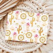 Cowgirl Wild West First Rodeo Photo 1st Birthday 招待状