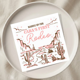 Cowgirl Wild West Rodeo Birthday Party Square スタンダードカクテルナプキン