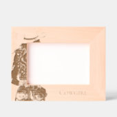 Cowgirl with Hat レーザー彫刻フレーム (正面)