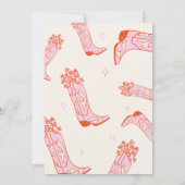 Cowgirls Birthday Invitation Tiny Boots Big Dreams 招待状 (裏面)