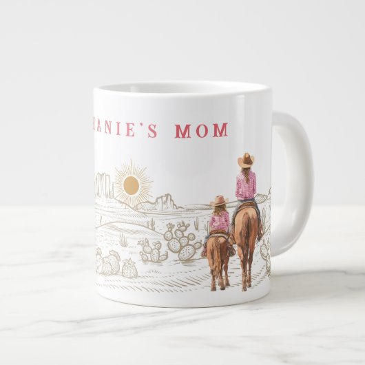 CowGirls Mom and daughter Gift 20oz ジャンボコーヒーマグカップ (正面右)
