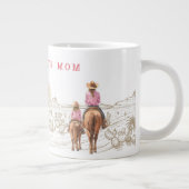 CowGirls Mom and daughter Gift 20oz ジャンボコーヒーマグカップ (右)