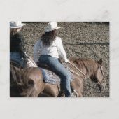 Cowgirls on a Rodeo Horses ポストカード (正面)