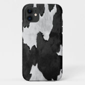 CowhideブラックnホワイトケースメイトiPhoneケース Case-Mate iPhoneケース (裏面)