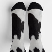 Cowhide Black White  Socks ソックス (上部)