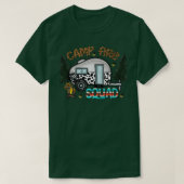 Cowhide Camping Trailer Campfire Squad Western Cam Tシャツ (デザイン正面)