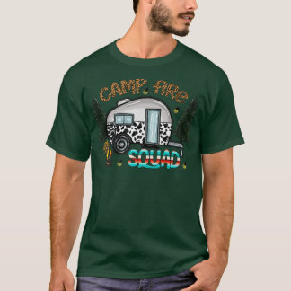 Cowhide Camping Trailer Campfire Squad Western Cam Tシャツ