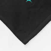 Cowhide Leopard Blue Turquoise Howdy Easter Rabbit フリースブランケット (角)