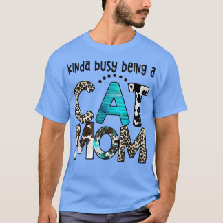 Cowhide Leopard Kinda忙しはMom Western Tシャツ