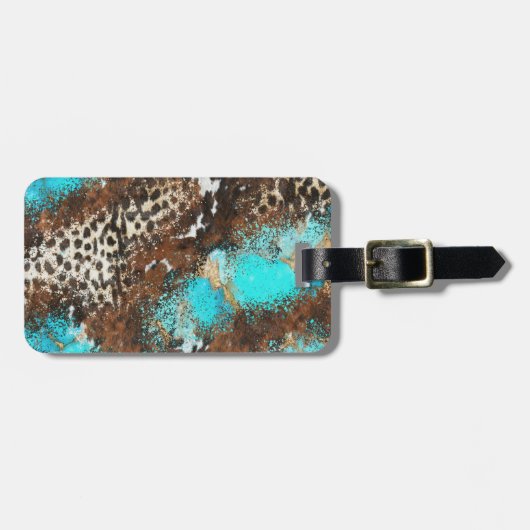Cowhide Luggage Tag ラゲッジタグ (正面横)