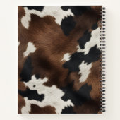 Cowhide Spiral Notebook – Western Cow Print Custom ノートブック (裏面)