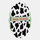 Cowhide with "Mooey Chriastmas" in red and red  オーナメントカード (右)