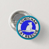 Cowichan猫の救助のロゴ 缶バッジ (正面&裏面)