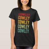 Cowley County Kansas Rainbow Text Design Tシャツ (正面)