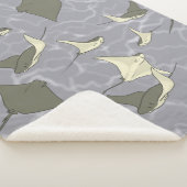 Cownoseのアカエイの海パターン シェルパブランケット (3/4)