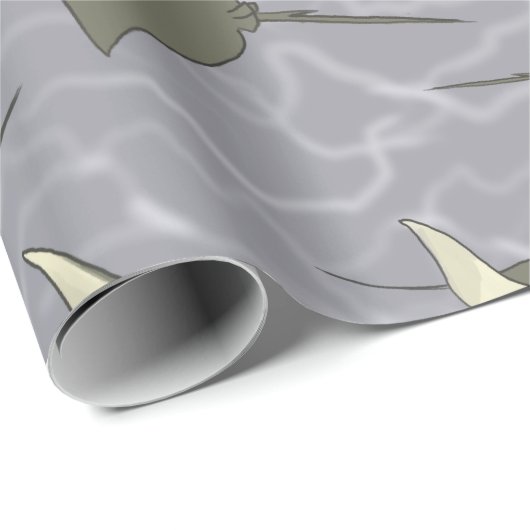 Cownoseのアカエイの海パターン ラッピングペーパー (ロールコーナー)