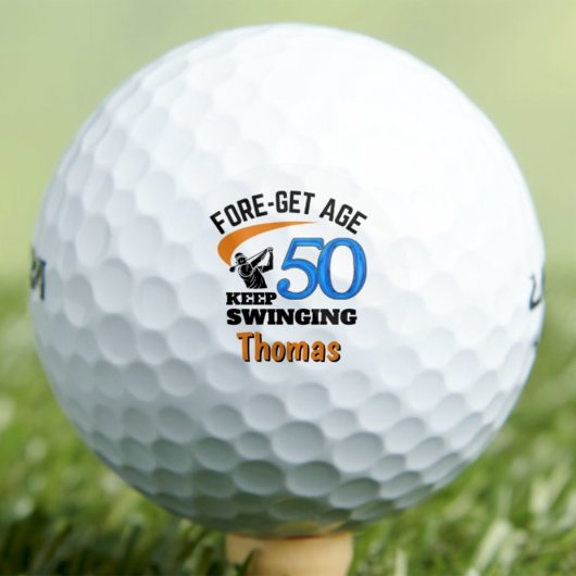 Coworker 50th Birthday Gift Funny FORE-get Age ゴルフボール