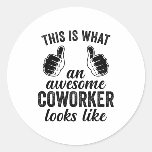 Coworker Birthday Employee Farewell Goodbye Going  ラウンドシール (正面)