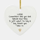 Coworker Colleague Friend Thank You Gift セラミックオーナメント (正面)