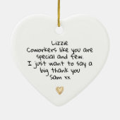 Coworker Colleague Friend Thank You Gift セラミックオーナメント (裏面)