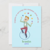 Coworker funny sarcastic circus juggler custom シーズンカード (正面)