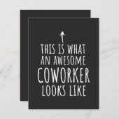 Coworker Gift, Coworker Mug, Awesome Coworker サンキューカード (正面/裏面)