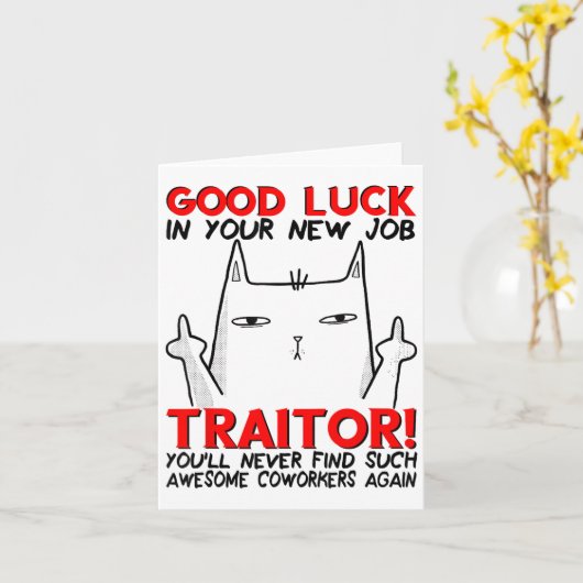 Coworker Leaving, Quitting Going Away, Job Change, カード (黄色い花)