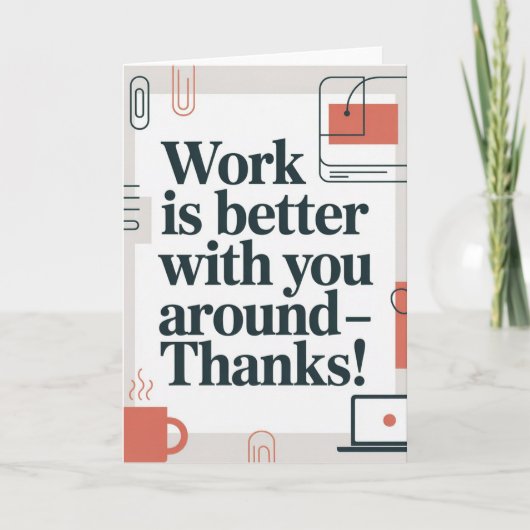 Coworker Thank You Card カード (正面)