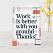 Coworker Thank You Card カード (黄色い花)