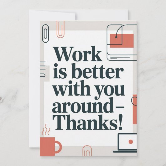 Coworker Thank You Card サンキューカード (正面)