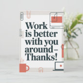 Coworker Thank You Card サンキューカード (スタンド正面)
