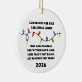 Coworkers Are Like Christmas Lights  セラミックオーナメント (右)