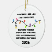 Coworkers Are Like Christmas Lights  セラミックオーナメント (左)